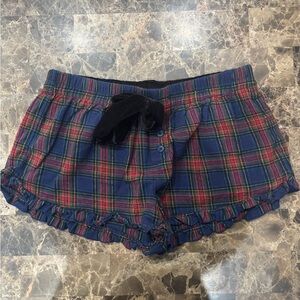 LA Hearts Plaid Shorts with Velvet Waistband